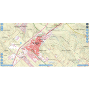 Casco urbano de La Carlota en el Mapa Topográfico Nacional