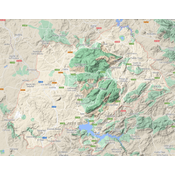 Mapa topográfico de la Subbética Cordobesa