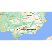 Localización de Priego de Córdoba en Andalucía