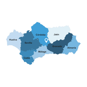 Ubicación de Cabra en Andalucía
