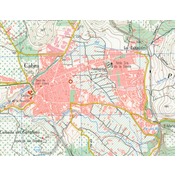 Mapa topográfico del casco urbano del municipio.