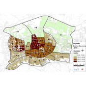 Densidad de población por barrios de Lucena