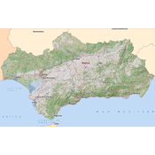 Localización del término municipal de Baena en Andalucía