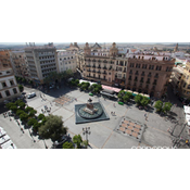 Vista aérea de la Plaza de las Tendillas