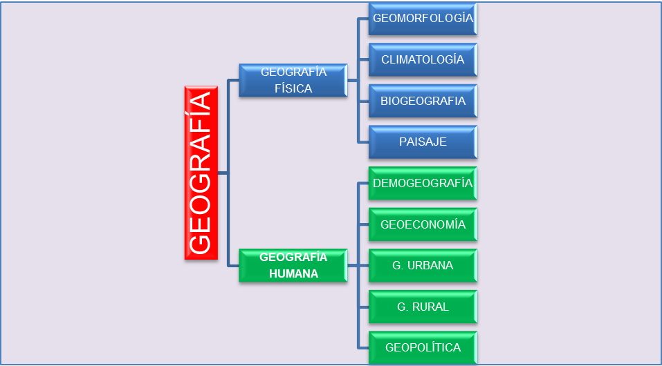 Fig. 1. Principales ramas de la Geografía
